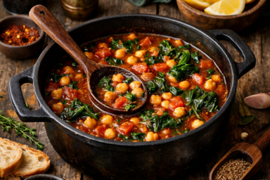 Rustic chickpea stew with spices-sm